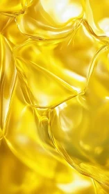 Golden liquid abstract surface with soft reflective folds.