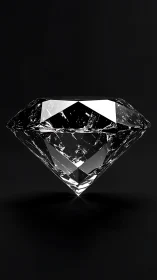 Floating night-diamond humming with cold monochrome light.