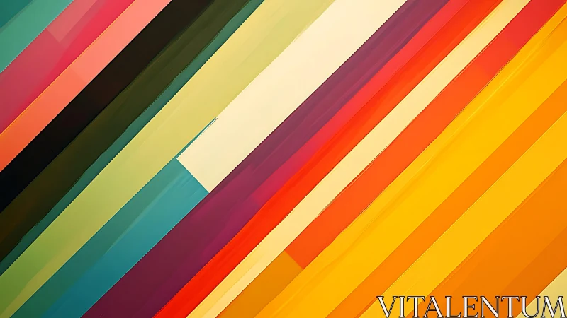 Bold Diagonal Stripes Abstract Art with Vibrant Colors.