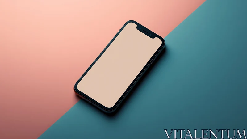 Contemporary Smartphone Mockup with Notch Display Architecture.