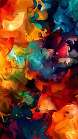 Chromatic whirlpool of molten dreams in swirling motion.