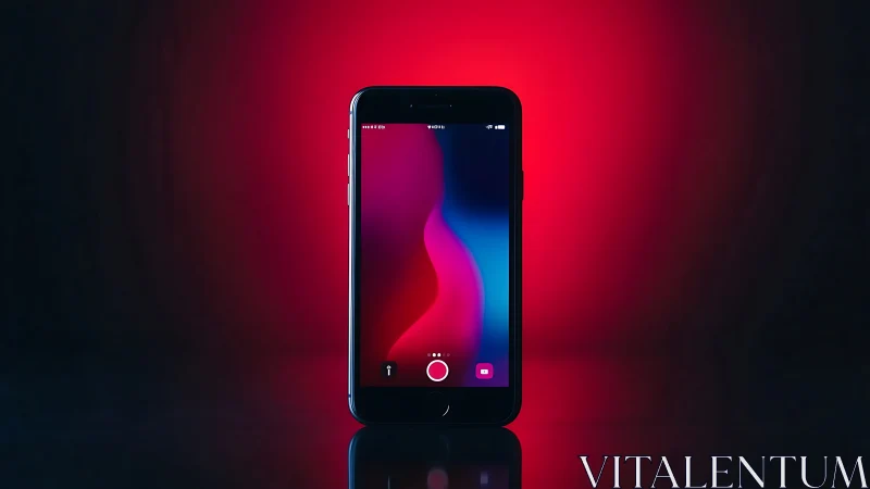 Smartphone with Vibrant Gradient Display.