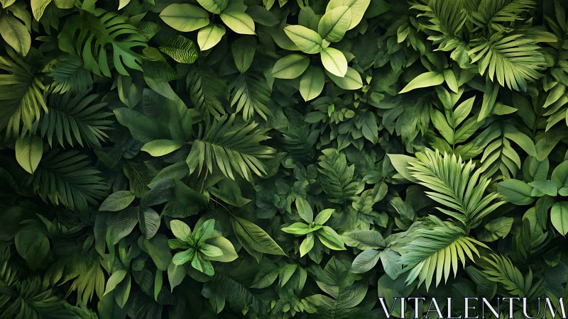 Lush layered jungle leaves inviting quiet green escape.