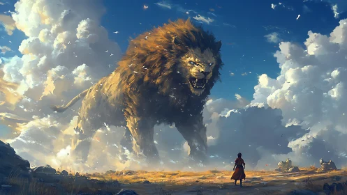 Colossal Beast Cloud: Epic Fantasy Mythological Presence.