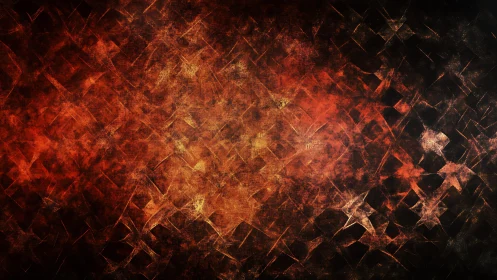 Fiery Abstract Texture with Geometric Patterns and Grunge Style.
