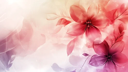 Ethereal Floral Composition: Translucent Petals in Gradient Rose Tones.
