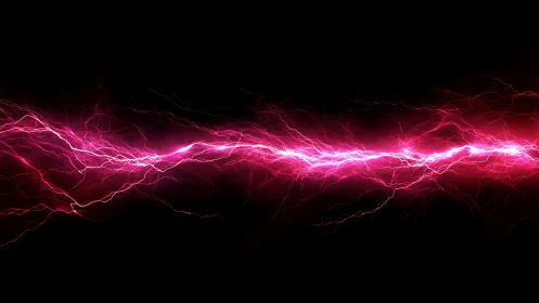 Electric magenta lightning slices the void with wild precision