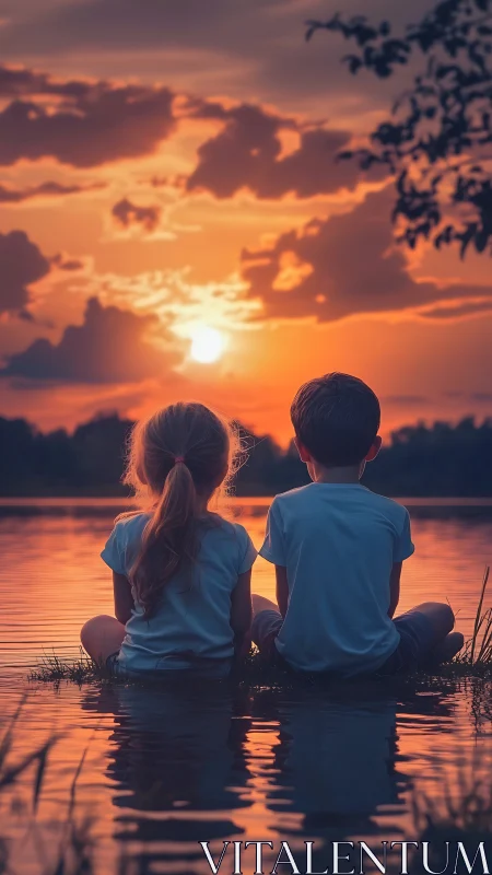 Sunset stitches childhood secrets into ripples of quiet light