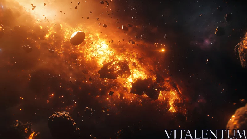 Volatile asteroid field erupts in high-energy stellar detonation