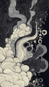 Swirling ink storms and dreamlike smoke in monochrome motion.