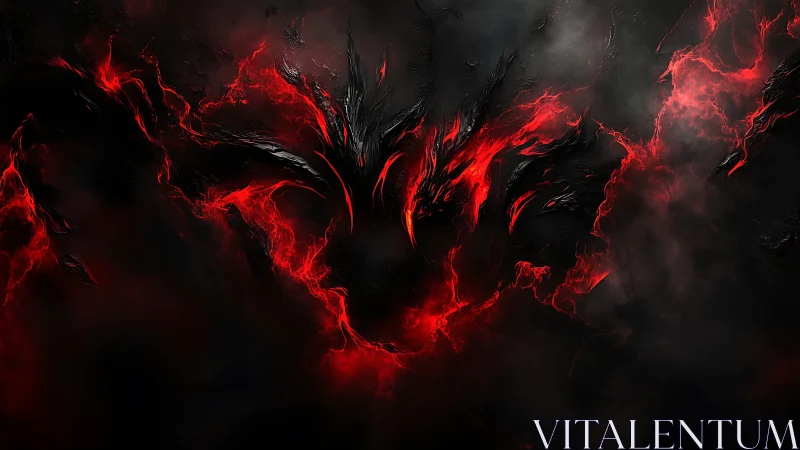 Dark red infernal energy forming a demonic visage.