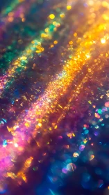 Iridescent bokeh spectrum with prismatic glitter flare.
