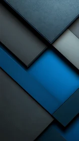 Layered blue and gray panels create sleek geometric depth.
