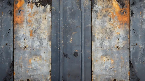 Weathered Rusty Metal Wall Texture with Industrial Grunge Style.