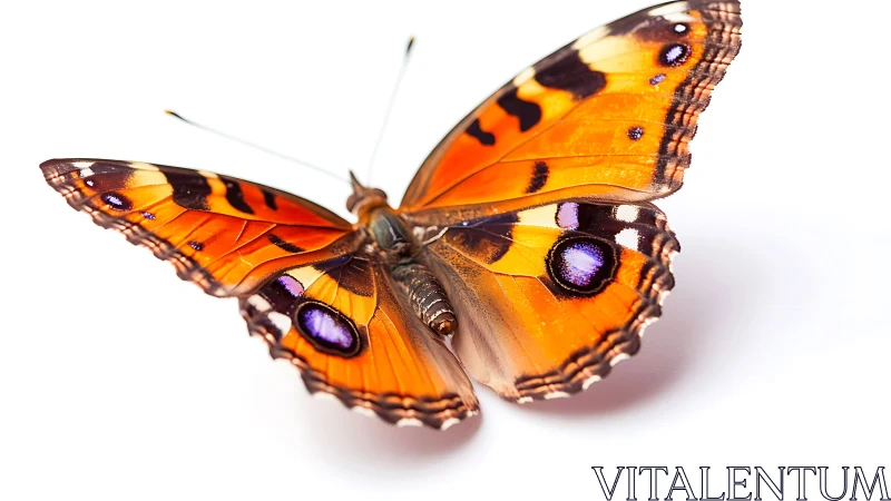 Radiant orange butterfly rests with glowing, jewel-like wings