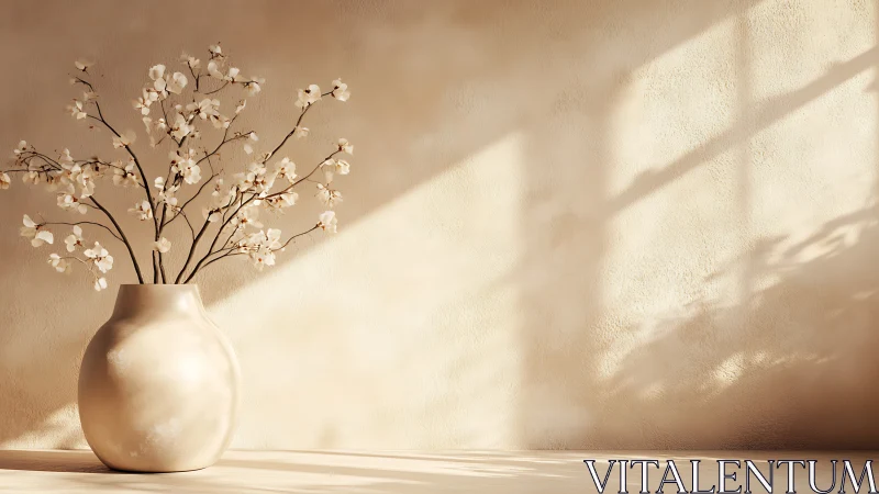 Whispering cherry branches practice quiet light geometry