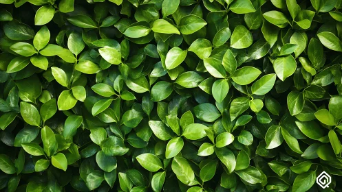 Lush green leaf wall creates dense natural background.