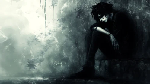 Quiet steps in the dark where lonely thoughts glow softly.