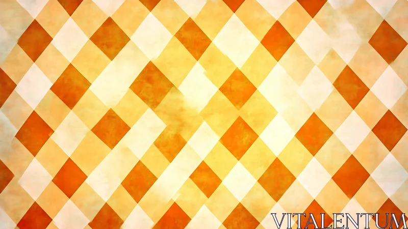 Sunlit diamond lattice of warm citrus-tinted geometry.