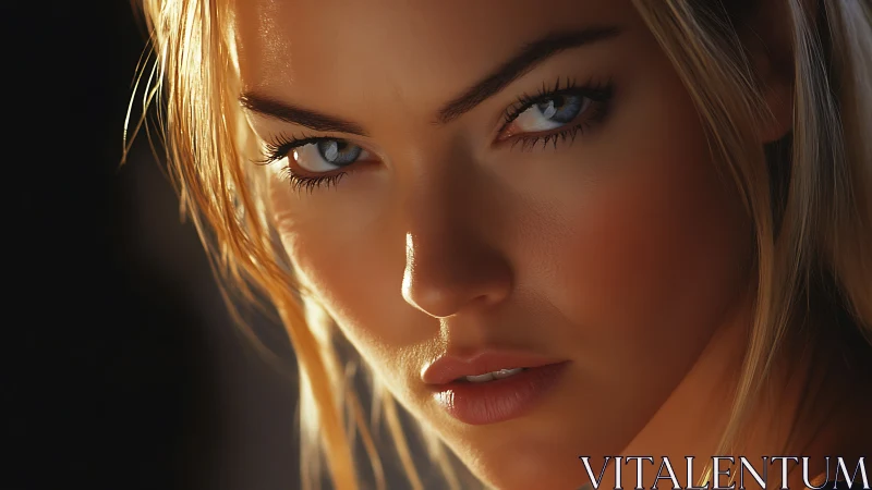 High-resolution photoreal facial close-up under raking light.