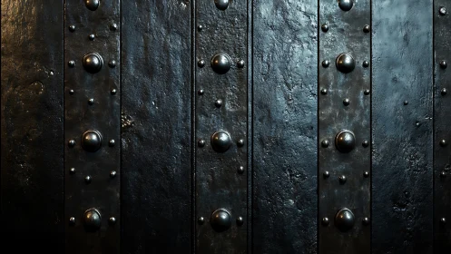 Weathered iron panels with quiet industrial rhythm.