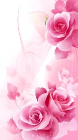 Pink Roses Dancing in Soft Light and Wonder.