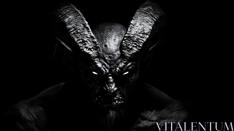 Midnight horned watcher emerging from the silent dark.