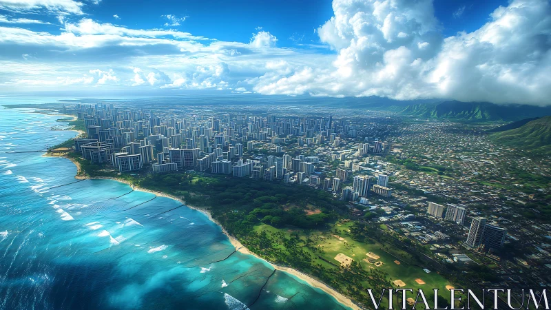 Hyperreal aerial seascape reveals dense coastal skyline dynamics