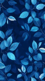 Blue foliage drifts across a serene midnight botanical field