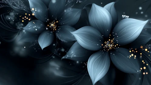 Luminescent Blooms Dancing in Shadows