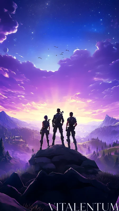 Dawn crowns three adventurers as guardians of neon valleys