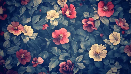 Coral & Cream Garden in Twilight Bloom.