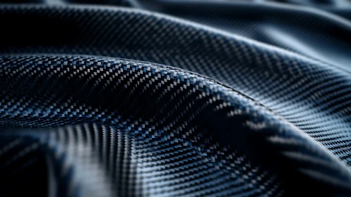 Carbon fiber waves roll like midnight dunes of woven light