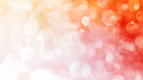 Soft Orange and Pink Bokeh Abstract Background with Circles.