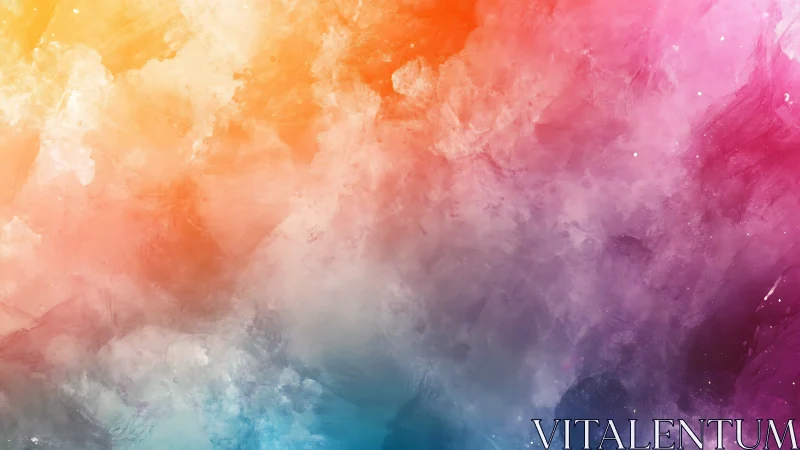 Radiant cloudburst of blended pastel nebula hues.