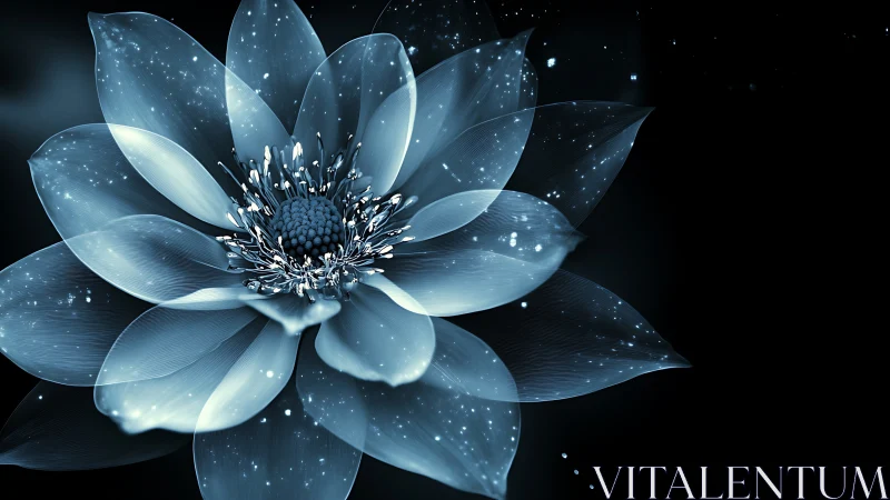 Luminescent Lotus Blooms: Where Cosmos Whispers Through Petals.