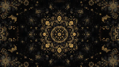 Golden mandala glow unfolding in a gentle cosmic bloom.