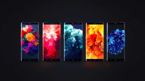 Color-rich smartphone lineup showcases vivid OLED displays.