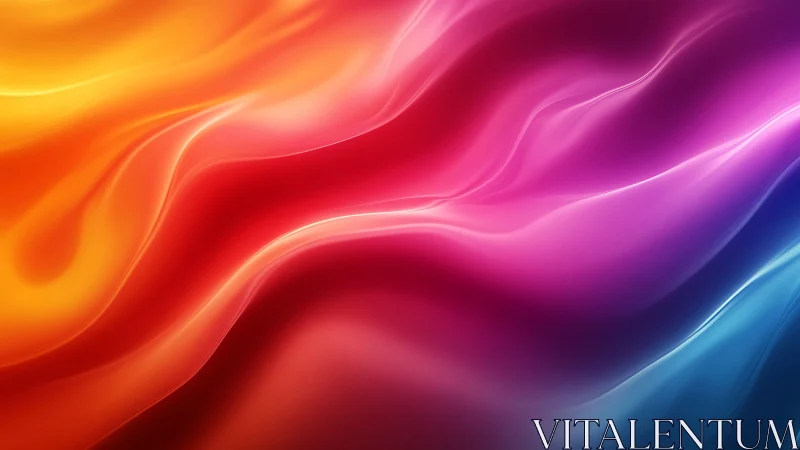 Multicolor flowing gradient waves in soft abstract field.