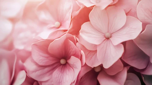 Delicate Petals Dancing in Coral Symphony