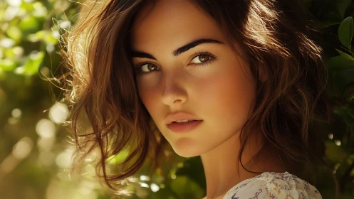Soft daylight portrait renders cinematic focus on female face