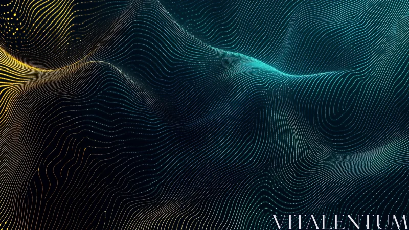 Parametric wavefield of luminous contour-line data surfaces.