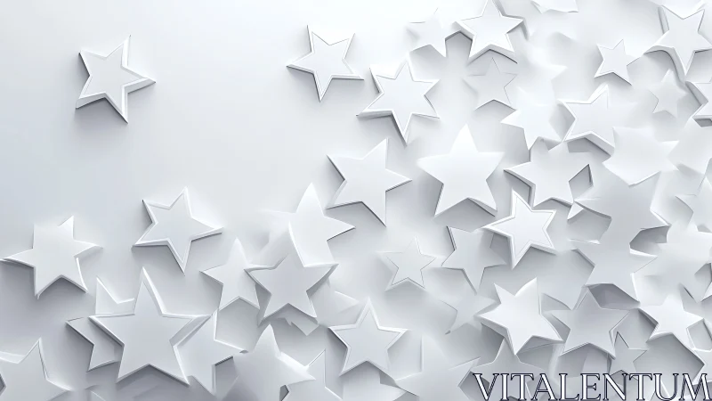 Paper-bright starfield tumbling across a clean white cosmos.