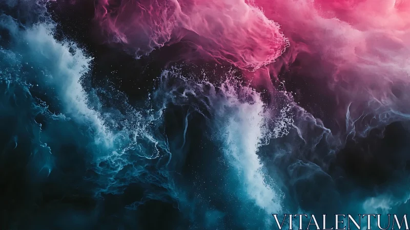 Nebula surf collides with cotton-candy cosmic tide.