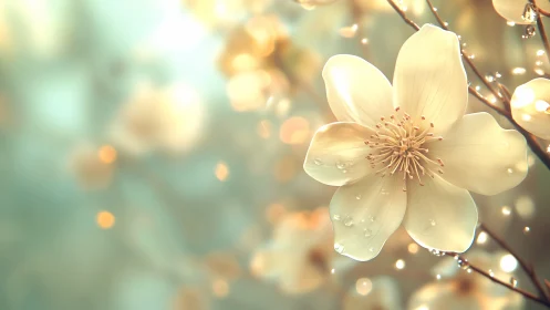 Delicate Petals Dancing in Morning Dew.