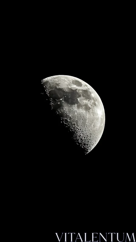 Crescent moon glows sharply against a deep black sky