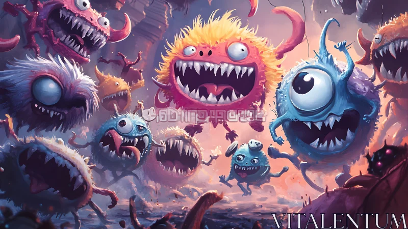 Joyfully chaotic fluffball monsters on a wild city romp.