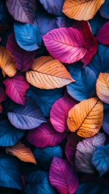 Multicolored rose leaves form a dense overlapping surface