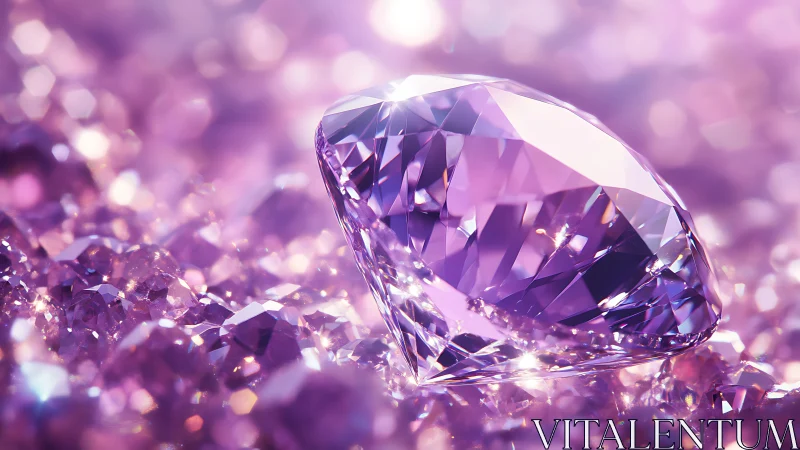 Lavender diamond dream resting in a galaxy of lilac fire.