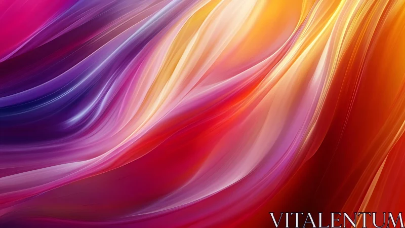 Flowing ribbons of color drifting through gentle light.